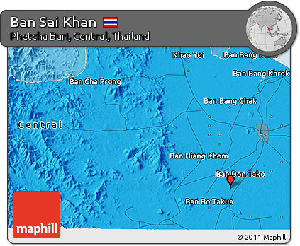 Political 3D Map of Ban Sai Khan