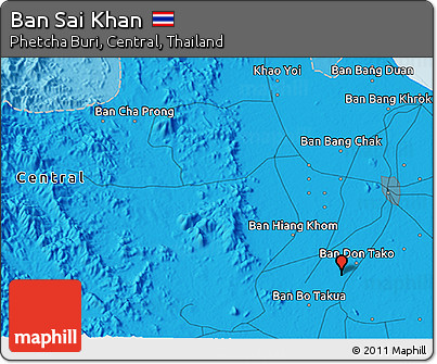 Political 3D Map of Ban Sai Khan