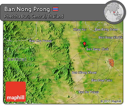 Satellite 3D Map of Ban Nong Prong