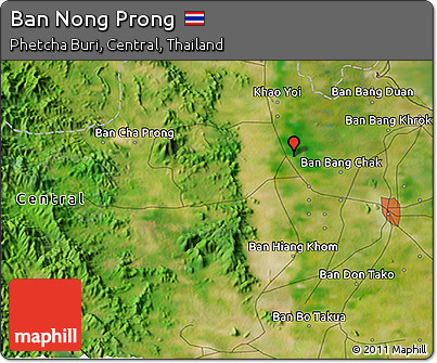Satellite 3D Map of Ban Nong Prong