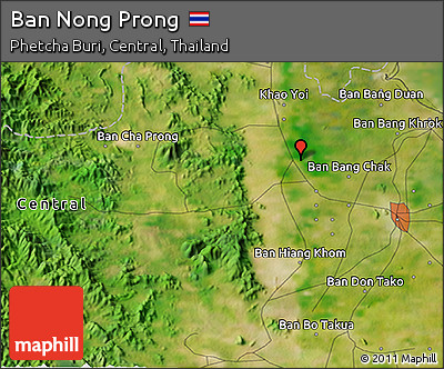 Satellite 3D Map of Ban Nong Prong