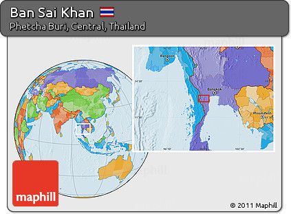 Political Location Map of Ban Sai Khan