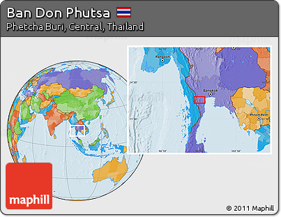 Political Location Map of Ban Don Phutsa