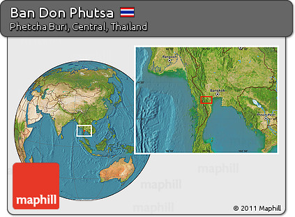 Satellite Location Map of Ban Don Phutsa