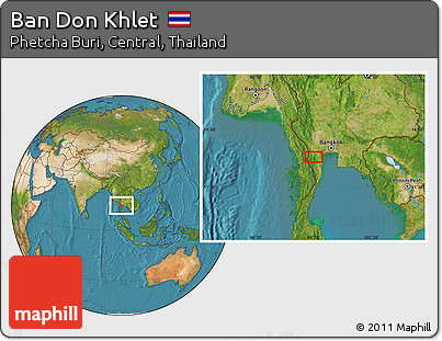 Satellite Location Map of Ban Don Khlet