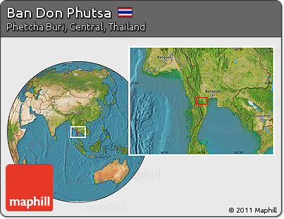 Satellite Location Map of Ban Don Phutsa