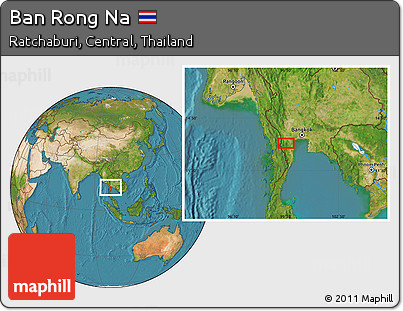 Satellite Location Map of Ban Rong Na