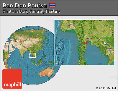 Satellite Location Map of Ban Don Phutsa