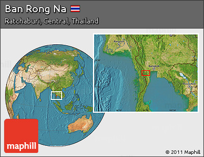 Satellite Location Map of Ban Rong Na