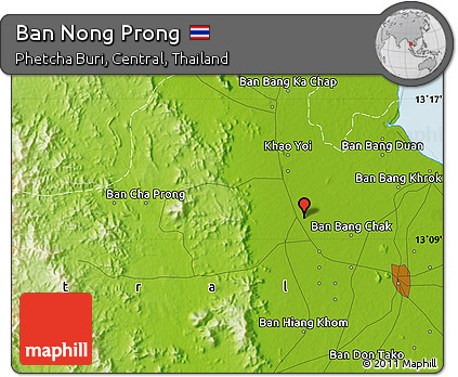 Physical Map of Ban Nong Prong