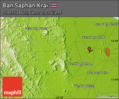 Physical Map of Ban Saphan Krai
