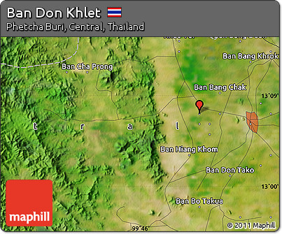 Satellite Map of Ban Don Khlet