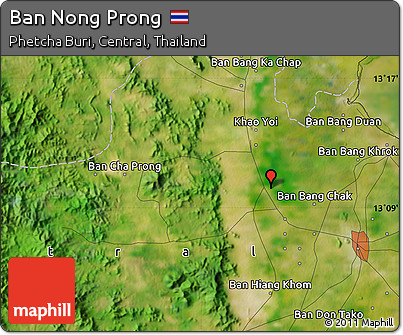 Satellite Map of Ban Nong Prong