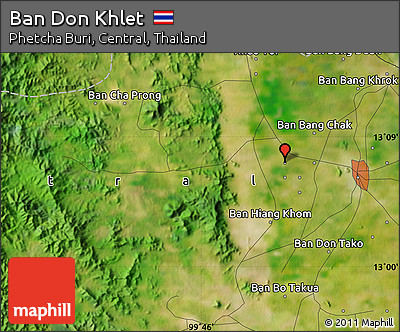 Satellite Map of Ban Don Khlet