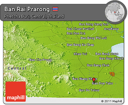 Physical Panoramic Map of Ban Rai Prarong