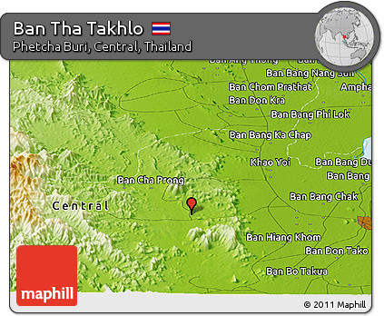 Physical Panoramic Map of Ban Tha Takhlo