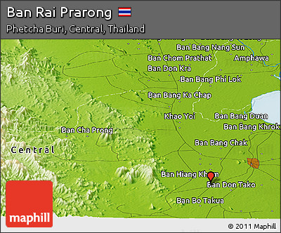 Physical Panoramic Map of Ban Rai Prarong