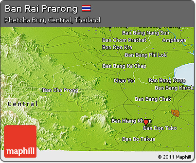 Physical Panoramic Map of Ban Rai Prarong