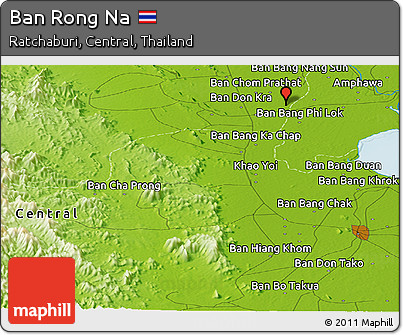 Physical Panoramic Map of Ban Rong Na