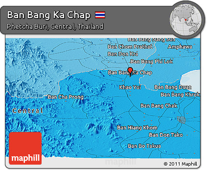 Political Panoramic Map of Ban Bang Ka Chap