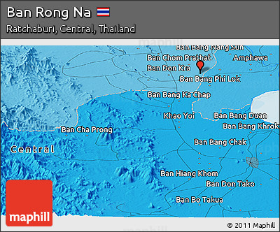 Political Panoramic Map of Ban Rong Na
