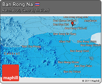 Political Panoramic Map of Ban Rong Na