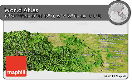Satellite Panoramic Map of the Area around 13° 13' 56" N, 99° 31' 30" E
