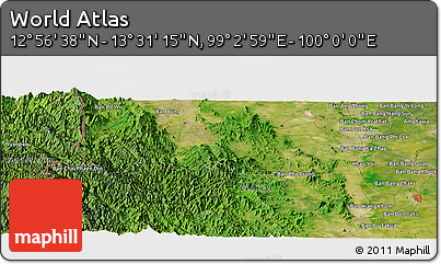 Satellite Panoramic Map of the Area around 13° 13' 56" N, 99° 31' 30" E