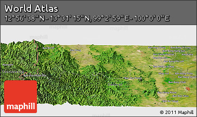 Satellite Panoramic Map of the Area around 13° 13' 56" N, 99° 31' 30" E