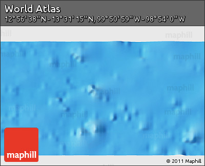 Physical 3D Map of the Area around 13° 13' 56" N, 99° 22' 30" W