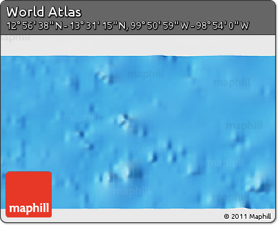 Physical 3D Map of the Area around 13° 13' 56" N, 99° 22' 30" W
