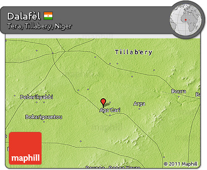 Physical 3D Map of Dalafèl