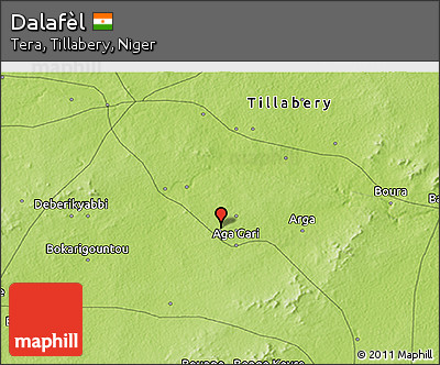 Physical 3D Map of Dalafèl