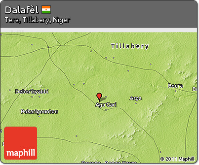 Physical 3D Map of Dalafèl