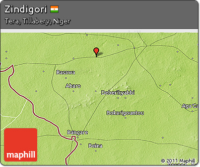 Physical 3D Map of Zindigori