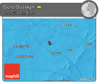 Political 3D Map of Ouro Ousseyni
