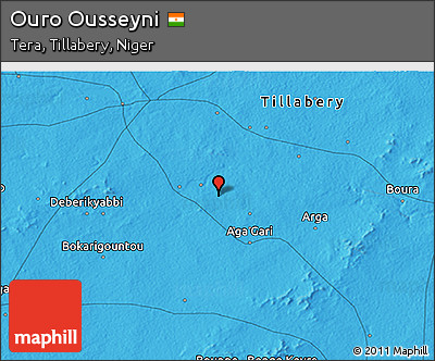 Political 3D Map of Ouro Ousseyni