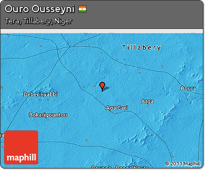 Political 3D Map of Ouro Ousseyni