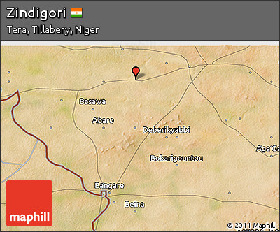 Satellite 3D Map of Zindigori