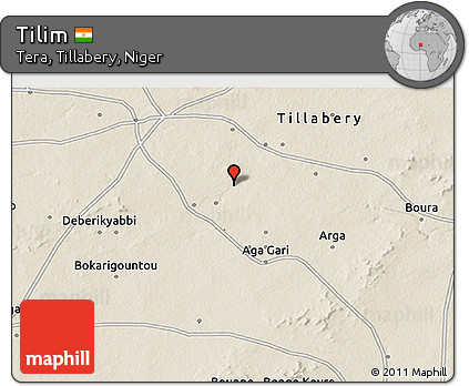 Shaded Relief 3D Map of Tilim