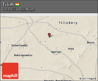 Shaded Relief 3D Map of Tilim