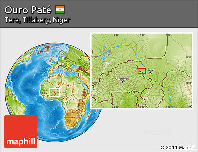 Physical Location Map of Ouro Paté