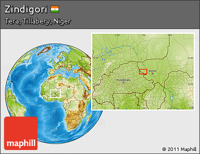 Physical Location Map of Zindigori