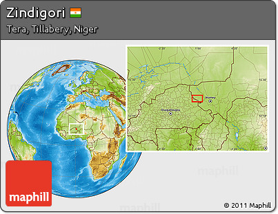 Physical Location Map of Zindigori