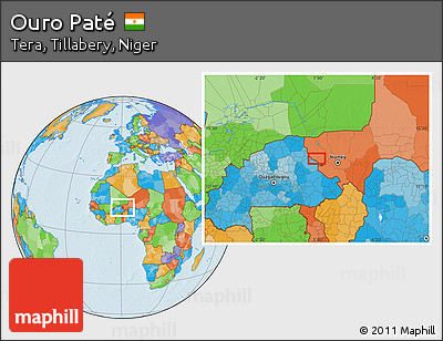 Political Location Map of Ouro Paté