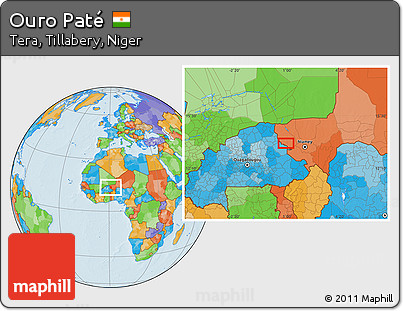 Political Location Map of Ouro Paté