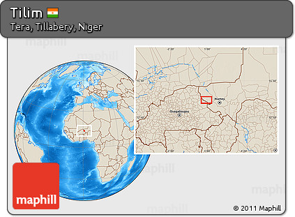 Shaded Relief Location Map of Tilim