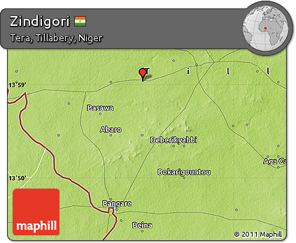 Physical Map of Zindigori