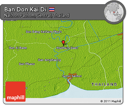 Physical 3D Map of Ban Don Kai Di