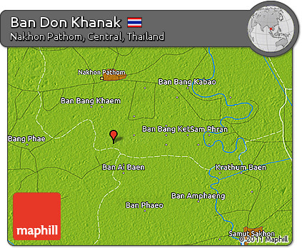 Physical 3D Map of Ban Don Khanak